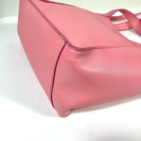 Stella McCartney Perforated Logo Faux Leather Medium Satchel Bag Pink NEW - Picture 11 of 17